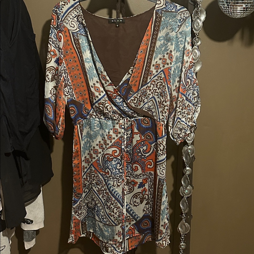 Glam Multicolor Bohemian Dress